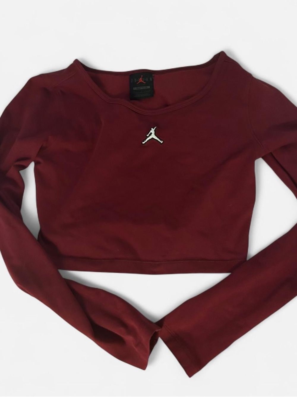 Jordan Burgundy Crewneck Shirt with White Jumpman Logo